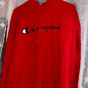Red Champion Hoodie
